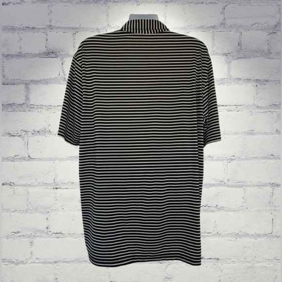 Turtleson Polo Shirt Men's XL Black & White Collared Striped Short Sleeve Golf - Picture 8 of 10